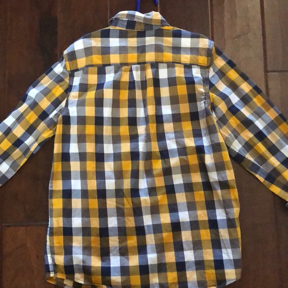 Youth Boys Cat & Jack Button Down Plaid Shirt - Picture 3 of 4